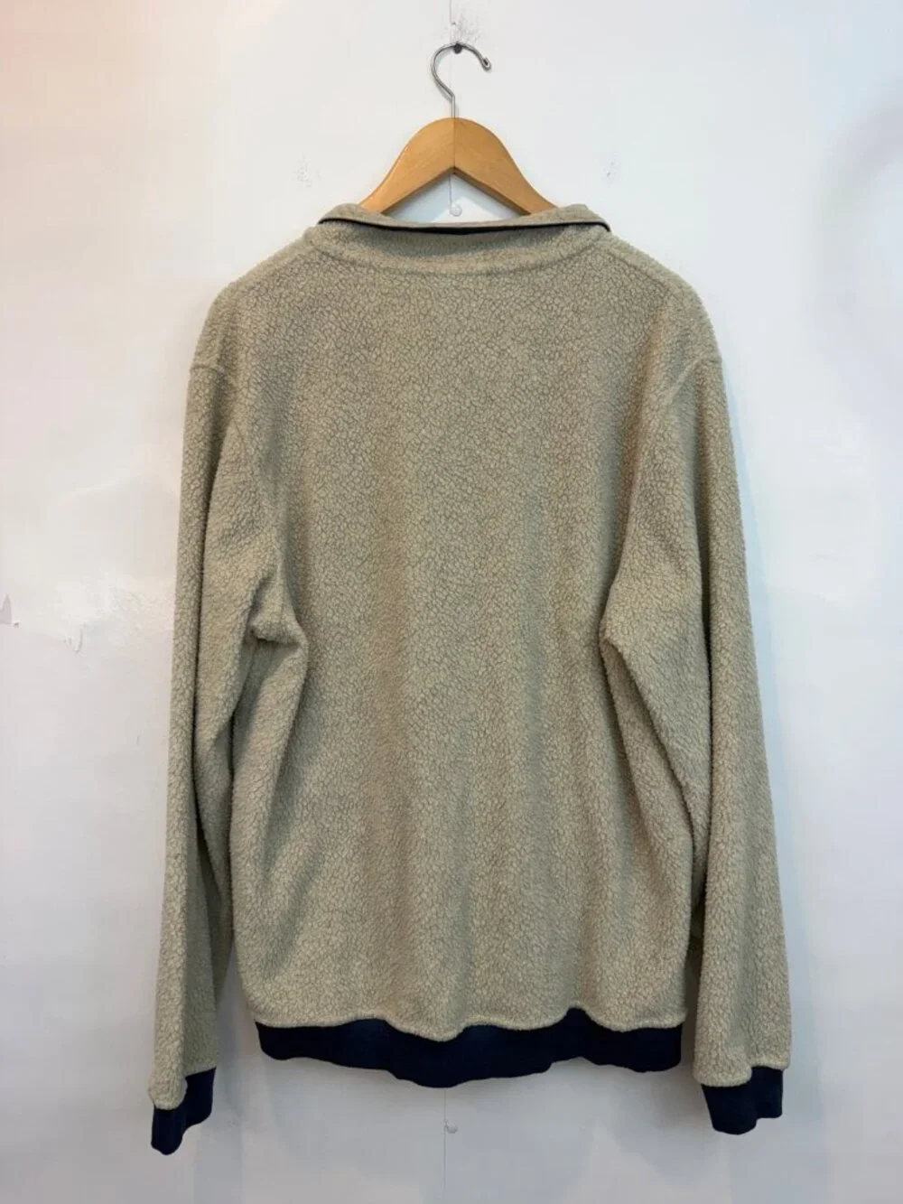 Patagonia Men's Shearling Button Pullover Sweatshirt Size Large Oatmeal Heather